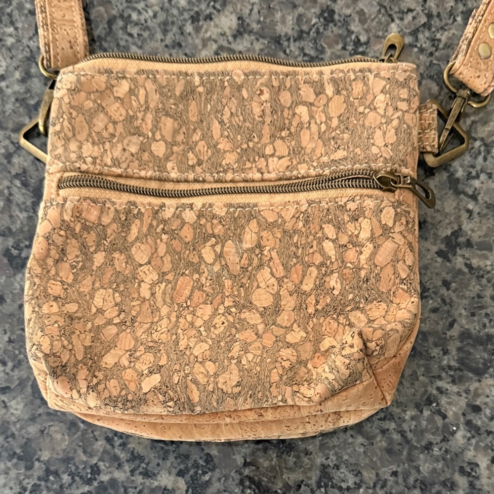 Cork Textured Crossbody Bag